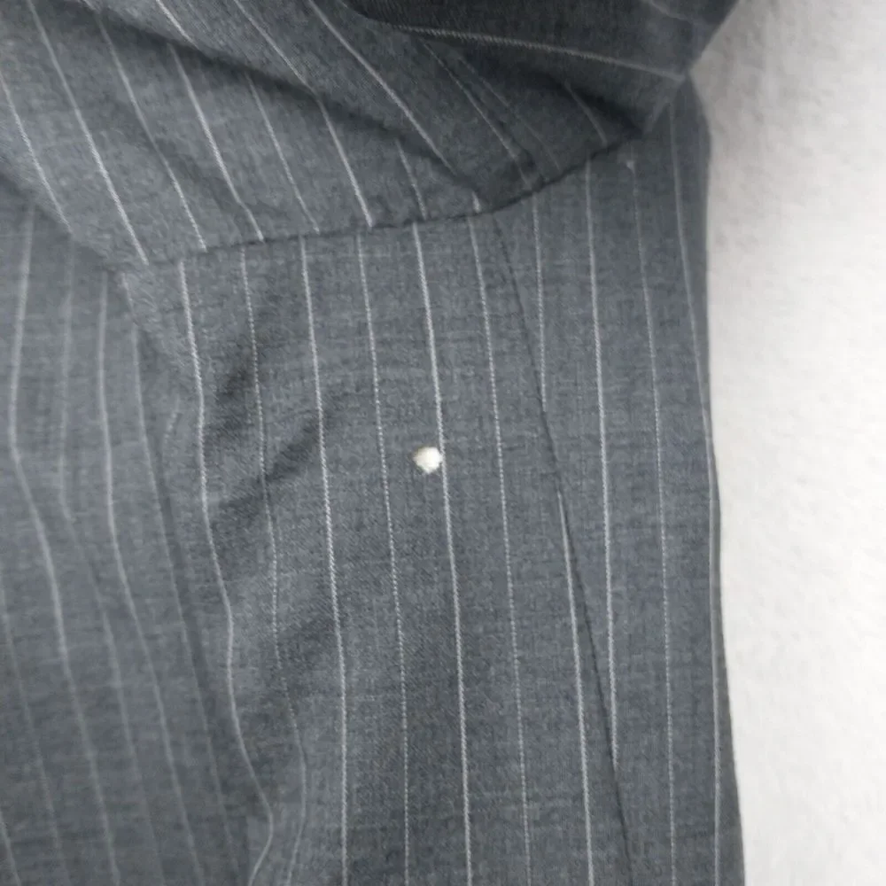 Hart Schaffner Marx‎ Blazer Mens 46 XL Gray Stripe Traveler 2 Button Wool Jacket
